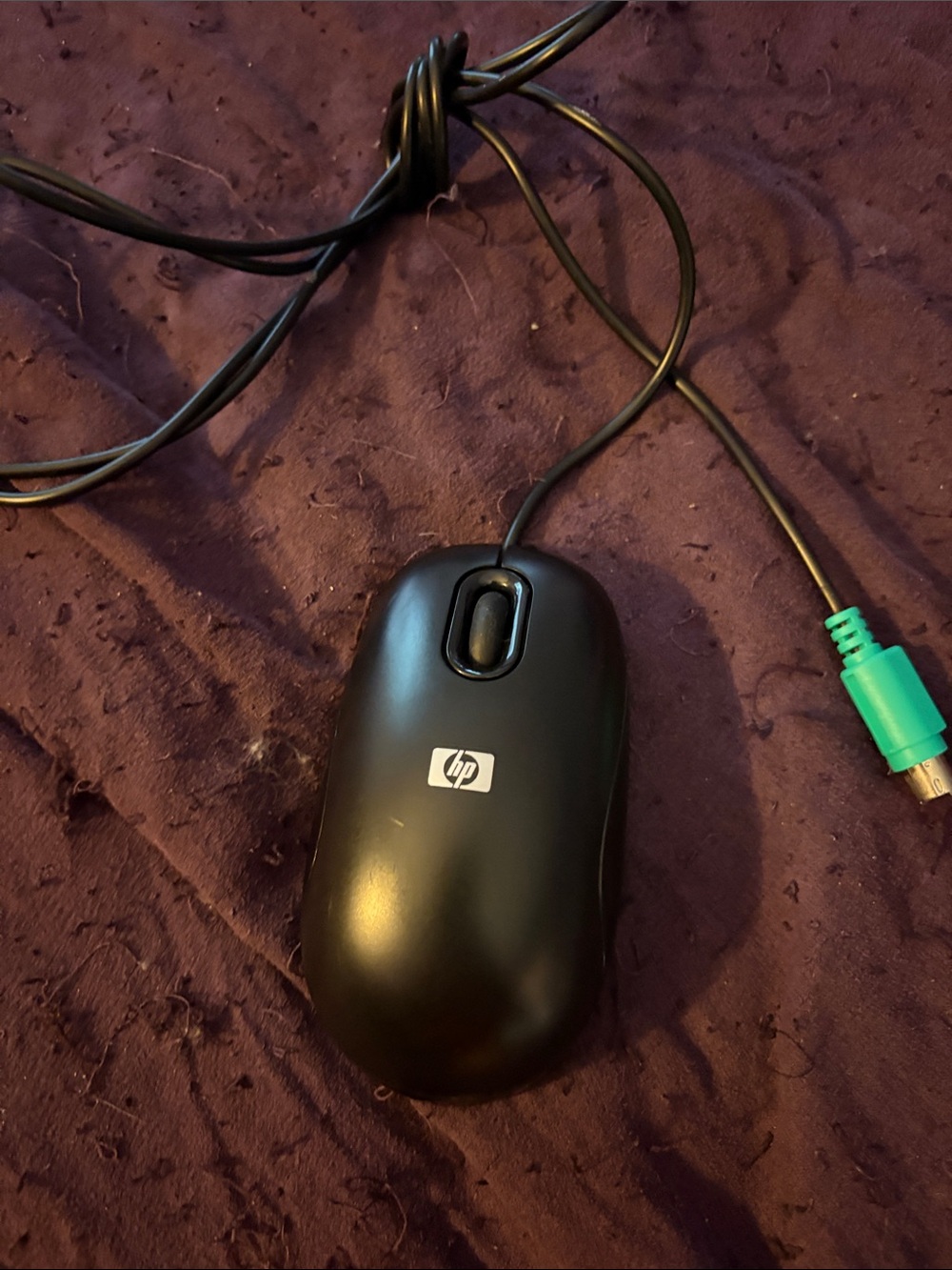 HP Black Wired PS/2 Optical Mouse with Scroll Wheel
